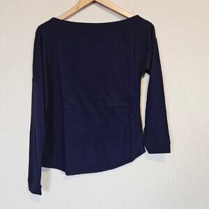 Universal Standard Dolci‎ Top Off the Shoulder Long Sleeve Blue Women's Size 0